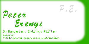 peter erenyi business card